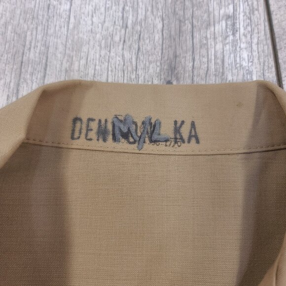 KMFDM Shirt Mens Medium Military Patch WTF Band Tour Concert Vintage Button Top - Picture 6 of 6